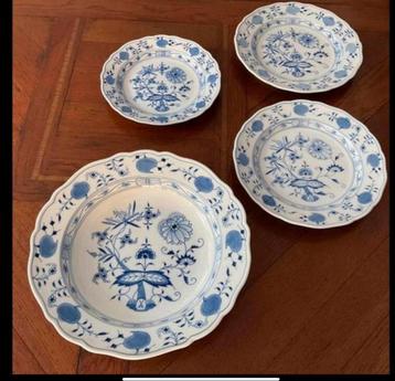 Met merk set Meissen porselein borden schotel schaal. beschikbaar voor biedingen
