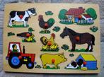 Mooie, houten puzzel/vormenpuzzel: de boerderij - NIEUW!!, Nieuw, Puzzelen, Ophalen of Verzenden