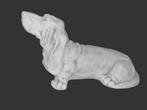 tuinbeeld basset 47 cm, Ophalen, Nieuw, Beton, Dierenbeeld