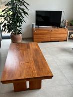 Salon tafel massief teak 140 x 70 cm, Huis en Inrichting, Ophalen, Zo goed als nieuw
