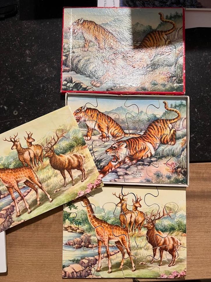 Vintage Chinese puzzel, Picture Puzzle *jaren '60* volledig, Antiek en Kunst, Antiek | Speelgoed, Ophalen of Verzenden