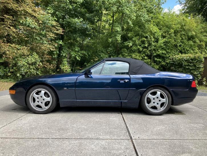 Porsche 968 cabrio, Auto's, Porsche, Particulier, Benzine, Cabriolet, Handgeschakeld, Blauw, Grijs, Leder, Ophalen