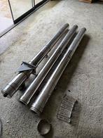 Dubbelwandige inox buizen pelletkachel, Doe-het-zelf en Bouw, Buizen en Afvoer, Ophalen, Inox, Gebruikt, 4 tot 6 meter