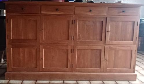 Teak kast / dressoir, Huis en Inrichting, Kasten | Dressoirs, Zo goed als nieuw, 200 cm of meer, 25 tot 50 cm, Met lade(s), Met deur(en)
