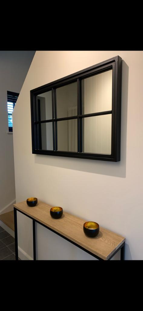 Spiegel op stalen frame, Huis en Inrichting, Woonaccessoires | Spiegels, Nieuw, Ophalen of Verzenden