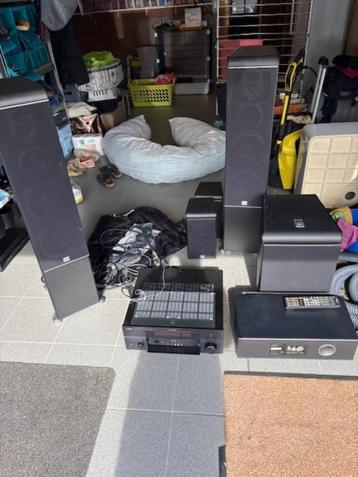 JBL home cinema systeem 7.1 + yamaha beschikbaar voor biedingen