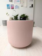 Roze bloempot, Rond, Zo goed als nieuw, Aardewerk, Tuin