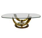 Vintage Salontafel met Brons onderstel Slagtanden Olifant, Ophalen