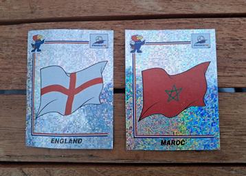 Panini WK France 98 2 recuperatiestickers ENG-MAR beschikbaar voor biedingen