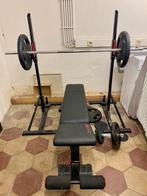 Halterbank met gewichten, Sport en Fitness, Ophalen, Zo goed als nieuw