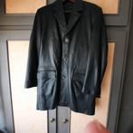 Lederen zwart half lange jas, Kleding | Heren, Zo goed als nieuw, Zwart, Ophalen