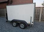 Gesloten aanhanger 750kg 1,25x2,50 met uitbouw voor motor, Ophalen, Gebruikt