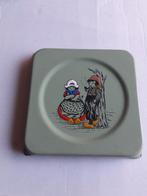 Oude  pan onderzetter in emaille tekening in reliëf, Antiek en Kunst, Ophalen of Verzenden