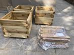 3 houten bloembakken 50x50x40., Tuin en Terras, Bloembakken en Plantenbakken, Ophalen, Nieuw, Hout