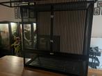 Exo Terra 90x90x45 screen terrarium + lamphouder en mister, Ophalen, Zo goed als nieuw