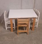 Hout tafeltje met 3 stoelen, Ophalen, Gebruikt, Tafel(s) en Stoel(en)