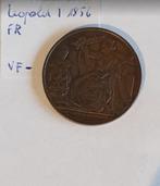 België 5 centimes 1856 25e verjaardag Inhuldiging v/d koning, Ophalen of Verzenden, Brons, Losse munt