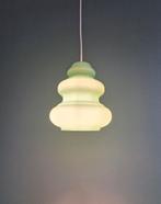 Space Age hanglamp in blauw/groene opaline, 1960, Antiek en Kunst, Ophalen of Verzenden