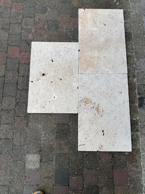 vloertegel travertine 40,6 X 61 X 1,2 cm, Doe-het-zelf en Bouw, Tegels, Nieuw, Vloertegels, Overige materialen, 60 cm of meer
