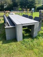 Tuintafel steigerhout 3,5m op 1m, Tuin en Terras, Ophalen, Zo goed als nieuw, Rechthoekig