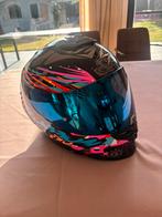 SCORPION EXO-R1 Evo II Air Savage Zwart-Blauw-Roze, Motoren, M, Heren, Nieuw zonder kaartje, Integraalhelm