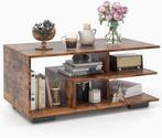 🛋️ À VENDRE – Table Basse avec Rangement & Étagères, Ophalen of Verzenden, Gebruikt