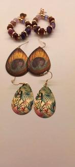 3 paar mooie oorbellen van Hema, Ophalen, Overige materialen, Hangers, Paars