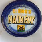 plateau émaillé bière de Malmedy, Enlèvement ou Envoi, Utilisé, Panneau, Plaque ou Plaquette publicitaire, Autres marques