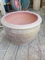 Grote stenen pot, Tuin en Terras, Bloempotten, Ophalen, Zo goed als nieuw, Rond