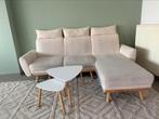 Teddy /boucle zetel +hanglamp+2bijzettafels, Ophalen of Verzenden, Gebruikt, Stof, Scandinavisch