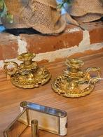 Prachtig koperen kaarshouderduo, Ophalen of Verzenden