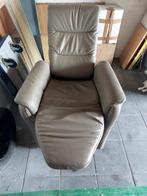 Lederen manuele relax zetel, Huis en Inrichting, Ophalen, Zo goed als nieuw, 75 tot 100 cm, Minder dan 150 cm