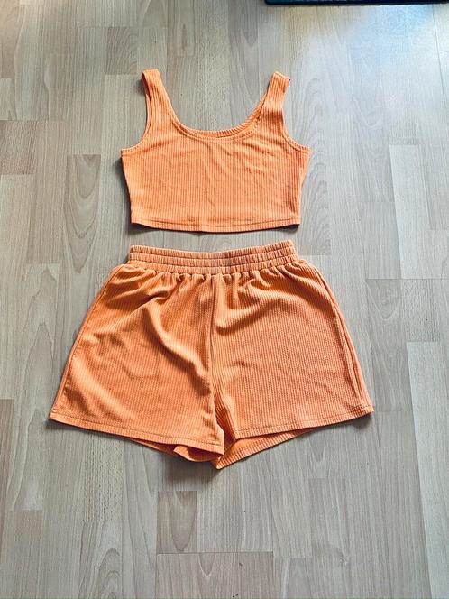 2 delige outfit 36/S, Kleding | Dames, Sportkleding, Nieuw, Fitness of Aerobics, Maat 36 (S), Oranje, Ophalen of Verzenden