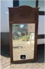 Beau miroir rétro en bois - 143x74, Enlèvement