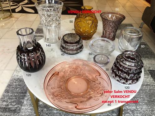 Val Saint Lambert, verschillende vazen en andere stukken, Antiek en Kunst, Antiek | Glaswerk en Kristal, Ophalen