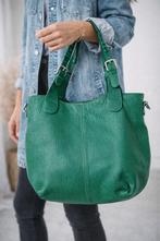 leren handtas – Made in Italy, Enlèvement ou Envoi, Comme neuf, Vert, Sac à main