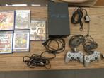 PS2 + 5 games + 2 controllers, Games en Spelcomputers, Ophalen, Met 2 controllers, Gebruikt, Met games