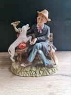 Beeld : Capodimonte clochard Hobo Man and His dog, Antiquités & Art, Enlèvement ou Envoi