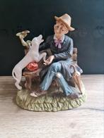 Beeld : Capodimonte clochard Hobo Man and His dog, Ophalen of Verzenden