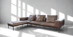Exclusieve Flexform Lifesteel design sofa & footstool, 250 tot 300 cm, Driepersoons, 75 tot 100 cm, Ophalen of Verzenden