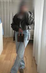 Zwarte cropped leren jas, Kleding | Dames, Verzenden, Zara, Maat 36 (S), Gedragen