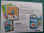 Tintin - publicité papier Boss - 1979, Collections, Enlèvement ou Envoi, Tintin, Utilisé, Autres types