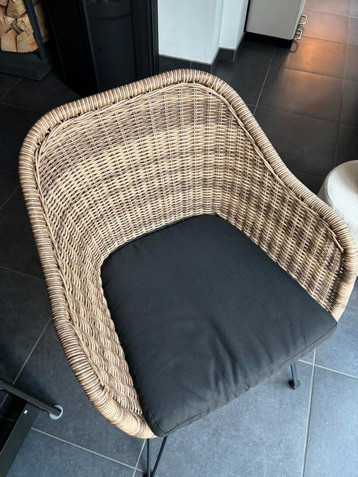 Lot de 6 chaises en rotin, Huis en Inrichting, Stoelen, Zo goed als nieuw, Vijf, Zes of meer stoelen, Riet of Rotan, Overige kleuren