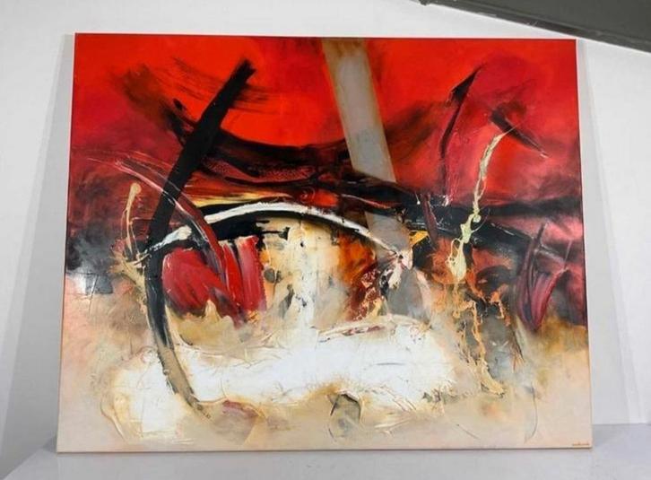 Galerijprijs 15000 euro Hans Vanhorck 2006 Red Territories, Antiek en Kunst, Kunst | Schilderijen | Abstract, Ophalen