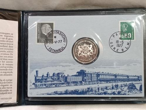 Laatste rit van de Oriënt Express 19-22/5/1977 Zilveren munt, Postzegels en Munten, Postzegels | Eerstedagenveloppen, Ophalen
