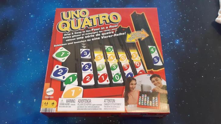 Uno Quatro - 2-4 spelers - 15€, Hobby en Vrije tijd, Gezelschapsspellen | Bordspellen, Ophalen of Verzenden