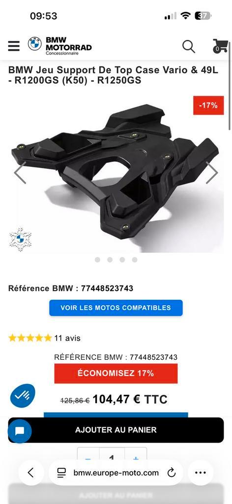 Support Vario r1200gs / r1250gs, Motos, Pièces | BMW, Enlèvement ou Envoi