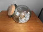 Glazen (snoep)pot met schelpen, Huis en Inrichting, Ophalen of Verzenden