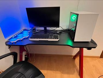 game- bureau / gametafel met LED-verlichting, Huis en Inrichting, Ophalen, Zo goed als nieuw, Bureau