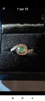 Sterling zilveren ring met Zambiaanse smaragd, Nieuw, Ophalen of Verzenden, Met edelsteen, Dame